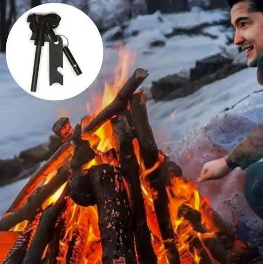 Zhltools Acil Durum Magnezyum Çubuk Çakmak Taşı Hayatta Kalma Ateş Başlatıcı Çakmak Kiti ve Düdük Zhltools Acil Durum Magnezyum Çubuk Çakmak Taşı Hayatta Kalma Ateş Başlatıcı Çakmak Kiti ve Düdük