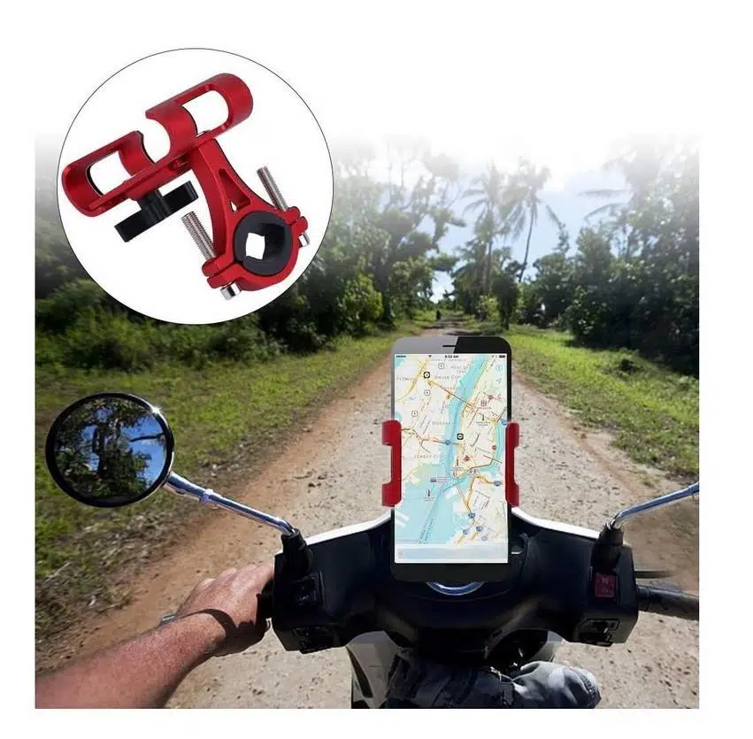 Zhltools Alüminyum Bisiklet Motosiklet Cep Telefonu Tutucu Dayanıklı Paslanmaz 360 Derece Kırmızı Zhltools Alüminyum Bisiklet Motosiklet Cep Telefonu Tutucu Dayanıklı Paslanmaz 360 Derece Kırmızı