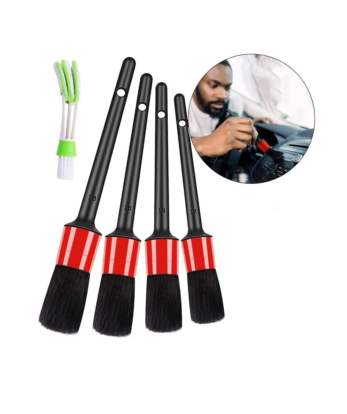 Zhltools Araç Detay Temizlik Fırça Seti 5 Parça ZT164