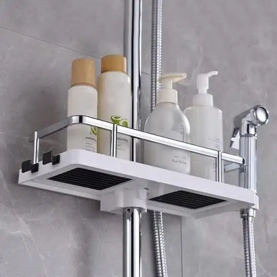 Zhltools Banyo Direğine Asılabilir Köşelik Şampuanlık Sabunluk Çift Askılı Düzenleyici Raf Paslanmaz Zhltools Banyo Direğine Asılabilir Köşelik Şampuanlık Sabunluk Çift Askılı Düzenleyici Raf Paslanmaz