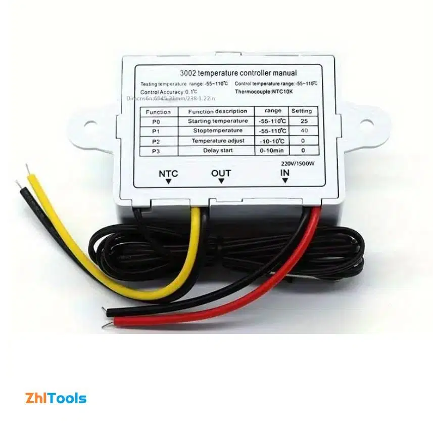 Zhltools Dijital Termostat XH-W3002 LED Ekranlı Sıcaklık Kontrol Cihazı 220V Zhltools Dijital Termostat XH-W3002 LED Ekranlı Sıcaklık Kontrol Cihazı 220V