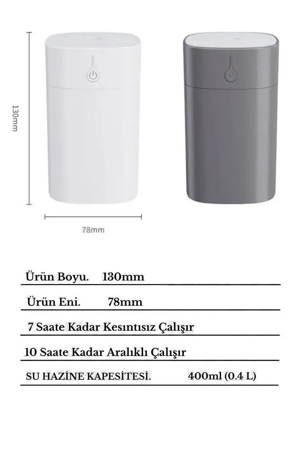 Zhltools Humidifier 400 Ml Ulrasonik Hava Nemlendirici Buhar Makinesi Ve Aroma Difüzörü H2o Zhltools Humidifier 400 Ml Ulrasonik Hava Nemlendirici Buhar Makinesi Ve Aroma Difüzörü H2o