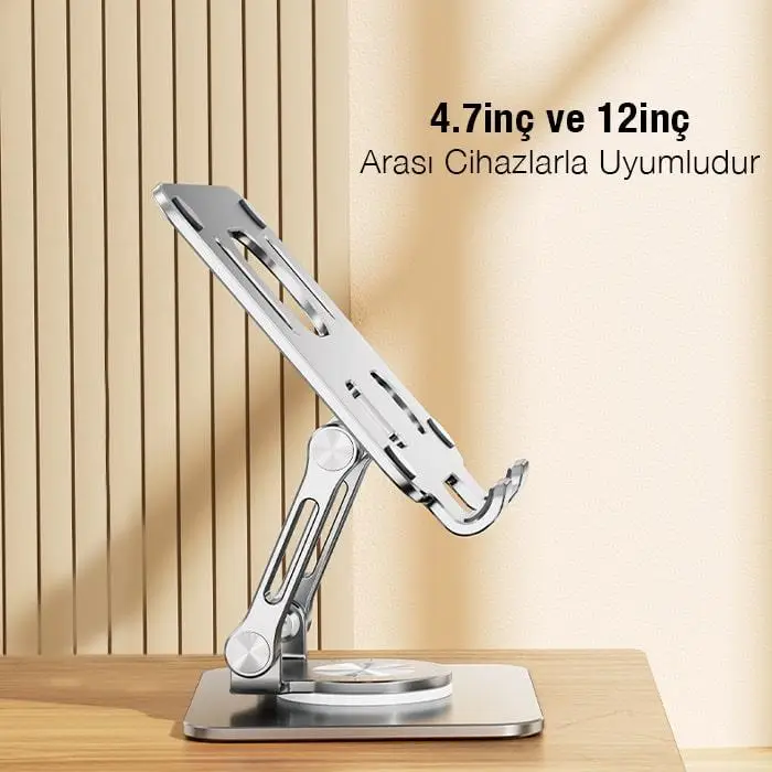 Zhltools Katlanabilir Alüminyum Tablet ve Telefon Tutucu Standı Gümüş Zhltools Katlanabilir Alüminyum Tablet ve Telefon Tutucu Standı Gümüş