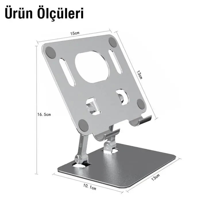 Zhltools Katlanabilir Alüminyum Tablet ve Telefon Tutucu Standı Gümüş Zhltools Katlanabilir Alüminyum Tablet ve Telefon Tutucu Standı Gümüş