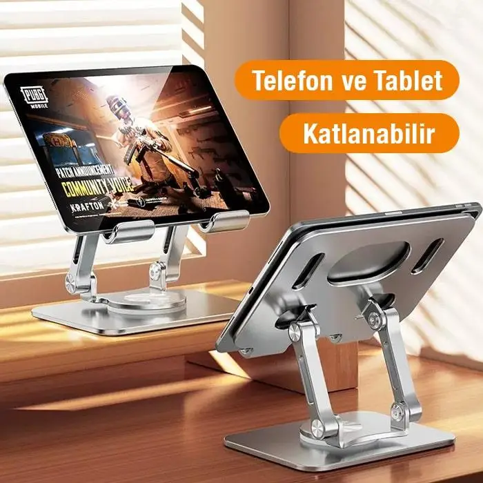 Zhltools Katlanabilir Alüminyum Tablet ve Telefon Tutucu Standı Gümüş Zhltools Katlanabilir Alüminyum Tablet ve Telefon Tutucu Standı Gümüş