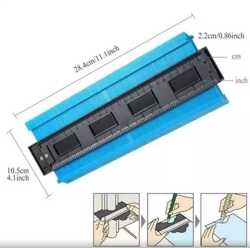 Zhltools Kontur Ölçüm Cihazı Ahşap Fayans Şekillendirme Kalıbı 24 cm Zhltools Kontur Ölçüm Cihazı Ahşap Fayans Şekillendirme Kalıbı 24 cm