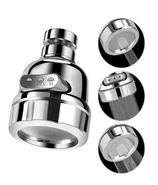 Zhltools Krom Üç Fonksiyonlu 360° Oynar Başlık Tasarruflu Musluk Başlığı Zhltools Krom Üç Fonksiyonlu 360° Oynar Başlık Tasarruflu Musluk Başlığı