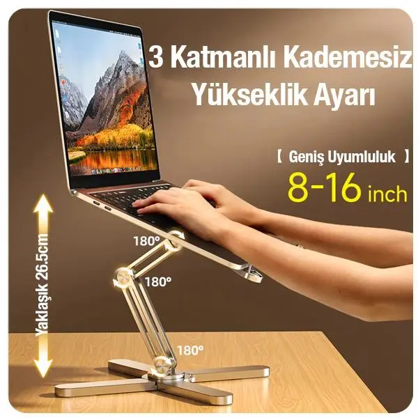Zhltools MC N86 Katlanabilir 360° Dönebilen Masaüstü Laptop Standı Zhltools MC N86 Katlanabilir 360° Dönebilen Masaüstü Laptop Standı