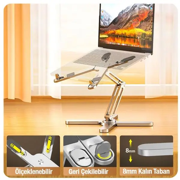 Zhltools MC N86 Katlanabilir 360° Dönebilen Masaüstü Laptop Standı Zhltools MC N86 Katlanabilir 360° Dönebilen Masaüstü Laptop Standı