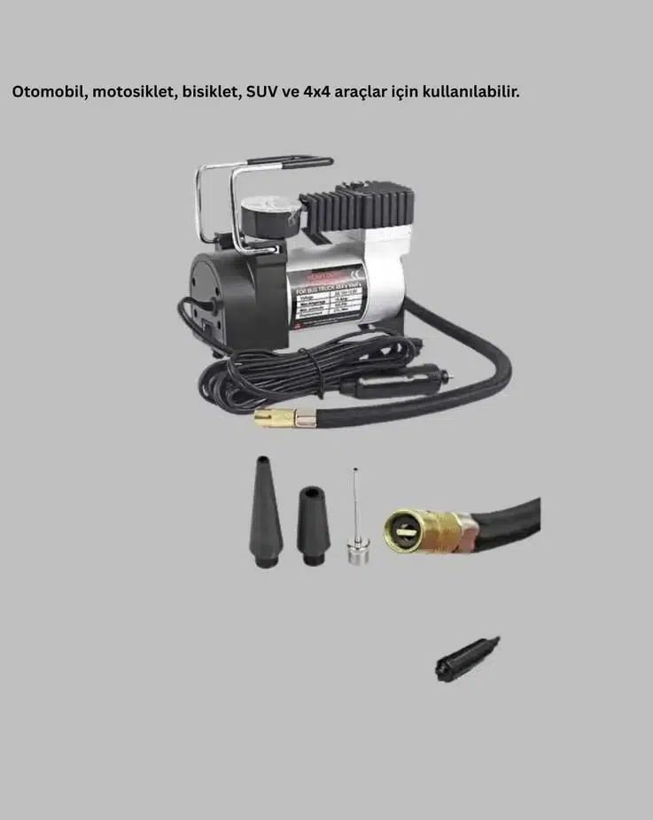 Zhltools Metal Gövdeli Oto Lastik Hava Kompresörü 12V 140 PSI Hızlı Şişirme Zhltools Metal Gövdeli Oto Lastik Hava Kompresörü 12V 140 PSI Hızlı Şişirme