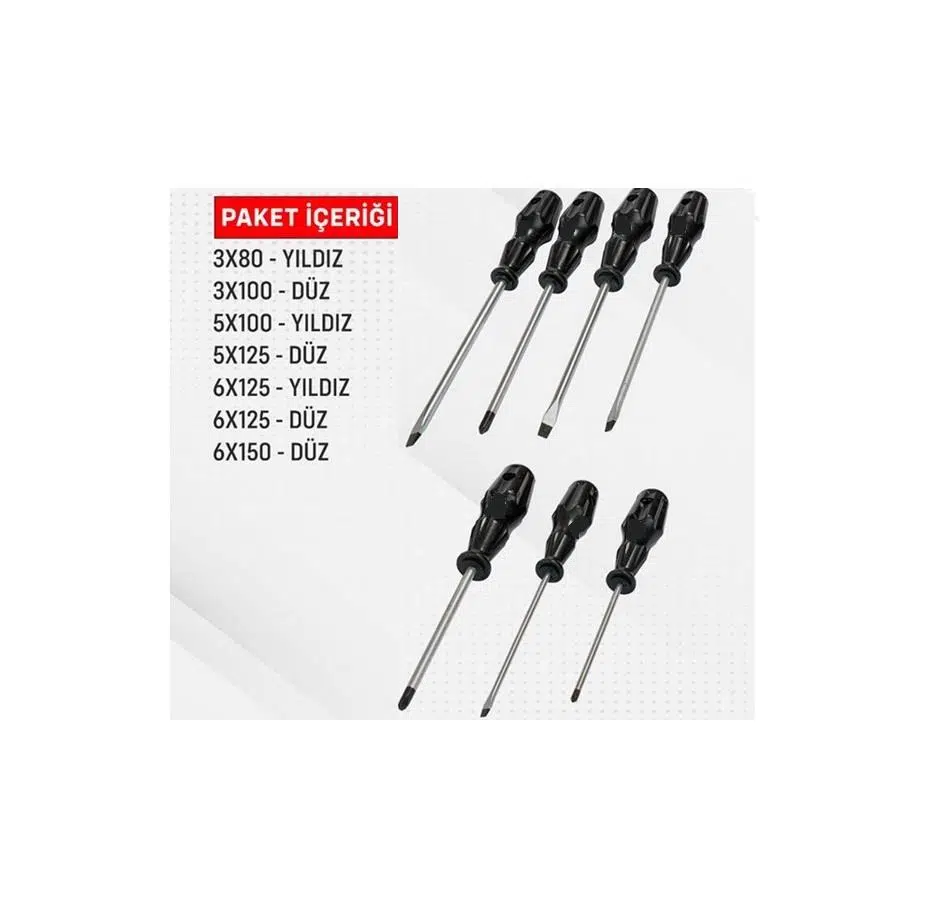 Zhltools Mıknatıslı Düz Yıldız Tornavida Seti 7 Parça Zhltools Mıknatıslı Düz Yıldız Tornavida Seti 7 Parça