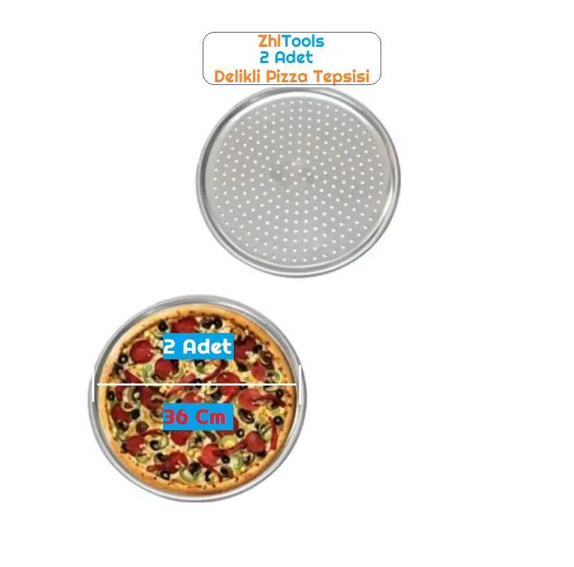 Zhltools Lahmacun Pizza Pide Pişirme Tepsisi 36 CM 2 li SET Zhltools Lahmacun Pizza Pide Pişirme Tepsisi 36 CM 2 li SET