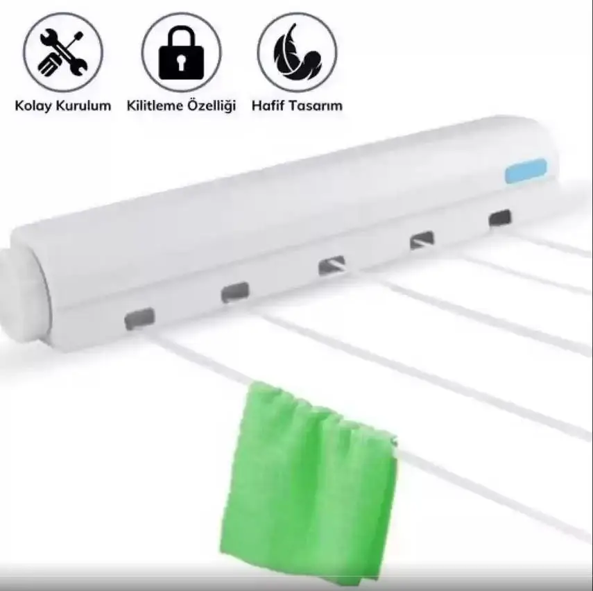 Zhltools Pratik Portatif Yeni Nesil Çek-As Kolay Askılık 4 İpli Çamaşır Askılığı Zhltools Pratik Portatif Yeni Nesil Çek-As Kolay Askılık 4 İpli Çamaşır Askılığı