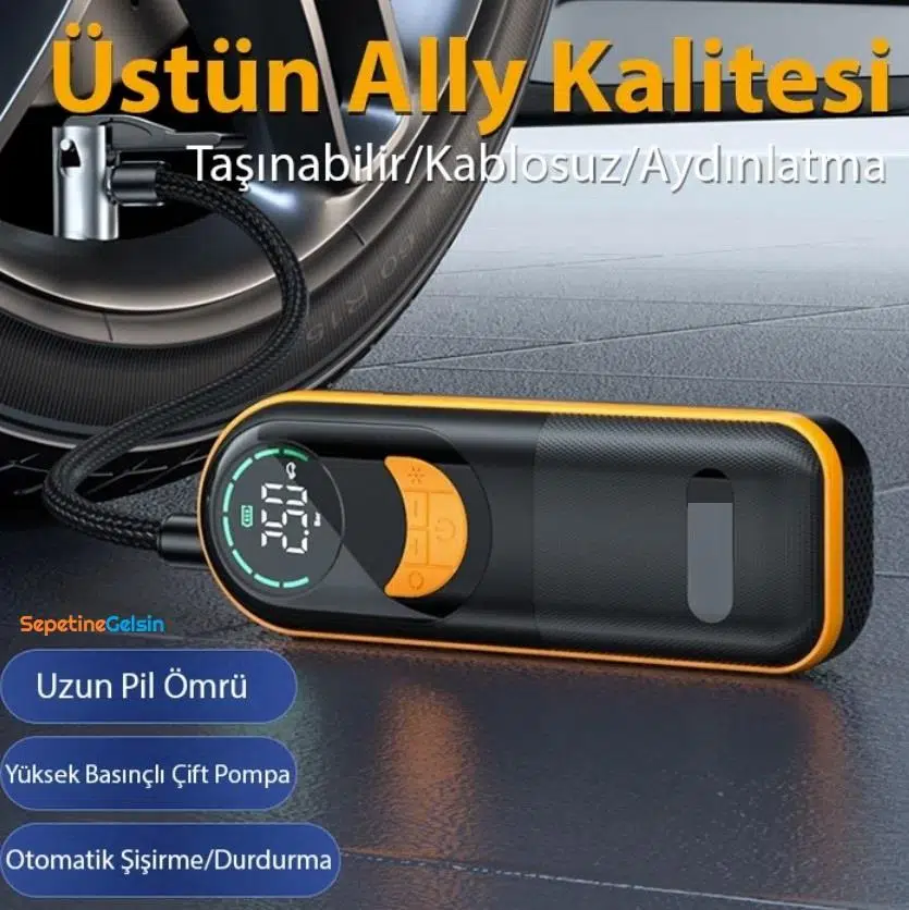 Sepetinegelsin ST-5520 Dijital Basınç Göstergeli Oto Lastik Şişirme Pompası Hava Kompresörü Sepetinegelsin ST-5520 Dijital Basınç Göstergeli Oto Lastik Şişirme Pompası Hava Kompresörü