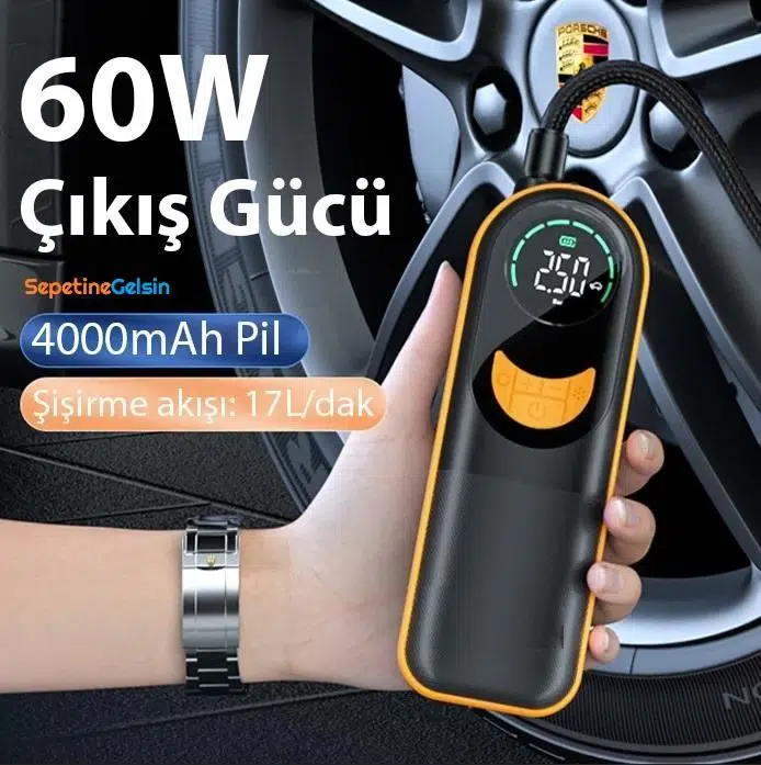 Sepetinegelsin ST-5520 Dijital Basınç Göstergeli Oto Lastik Şişirme Pompası Hava Kompresörü Sepetinegelsin ST-5520 Dijital Basınç Göstergeli Oto Lastik Şişirme Pompası Hava Kompresörü