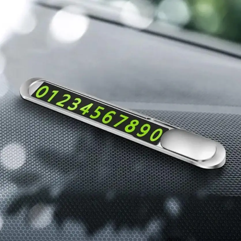Zhltools Araç Geçici Park için Telefon Numaratörü Gümüş