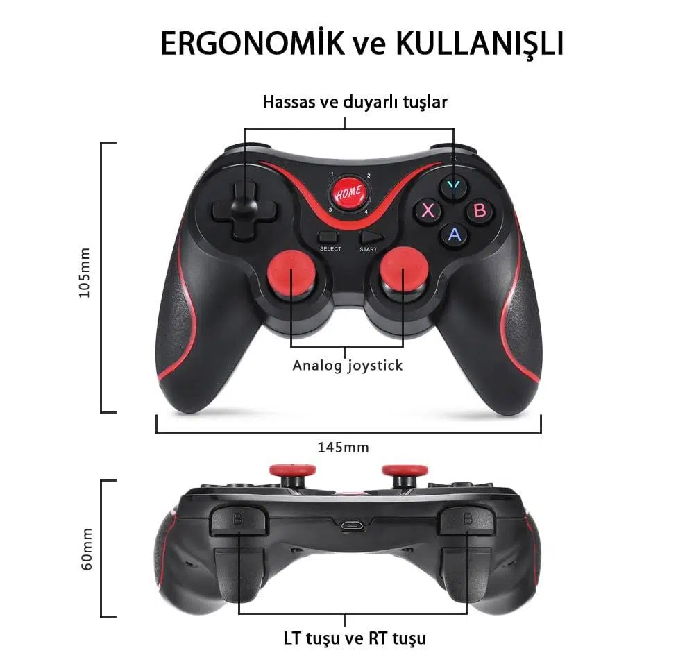 Zhltools X3 Bluetooth Oyun Konsolu ve Telefon Standı Gamepad Zhltools X3 Bluetooth Oyun Konsolu ve Telefon Standı Gamepad