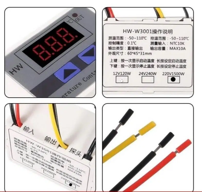 Zhltools XH-W3001 220V AC Dijital Termostat Akvaryum Kuluçka Modülü Zhltools XH-W3001 220V AC Dijital Termostat Akvaryum Kuluçka Modülü