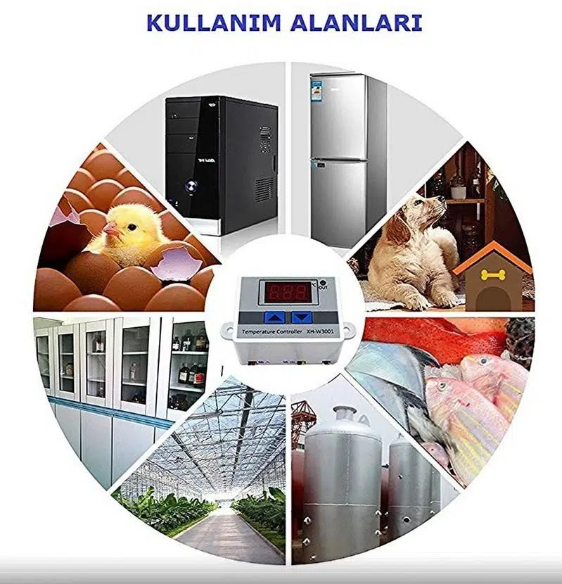 Zhltools XH-W3001 220V AC Dijital Termostat Akvaryum Kuluçka Modülü Zhltools XH-W3001 220V AC Dijital Termostat Akvaryum Kuluçka Modülü
