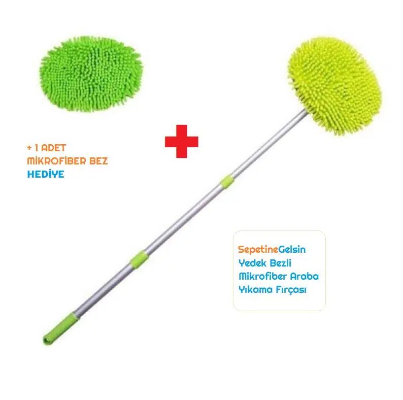 Sepetinegelsin Yedek Bezli Mikrofiber Araba Yıkama Fırçası Sepetinegelsin Yedek Bezli Mikrofiber Araba Yıkama Fırçası