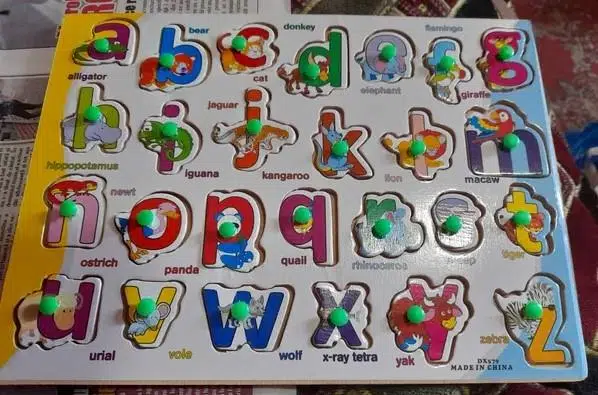 Zhltoys Ahşap Çocuk Gelişimi İçin Resimli Harf Puzzle Zhltoys Ahşap Çocuk Gelişimi İçin Resimli Harf Puzzle