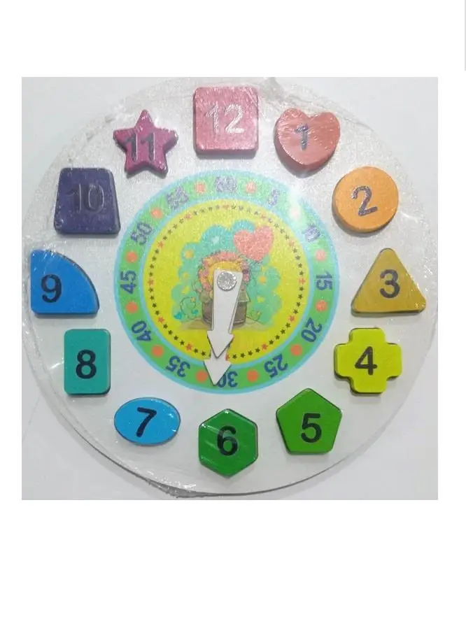 Zhltoys Ahşap Aslan Geometrik Saat Oyuncak Bultak Renkli Saat Zhltoys Ahşap Aslan Geometrik Saat Oyuncak Bultak Renkli Saat